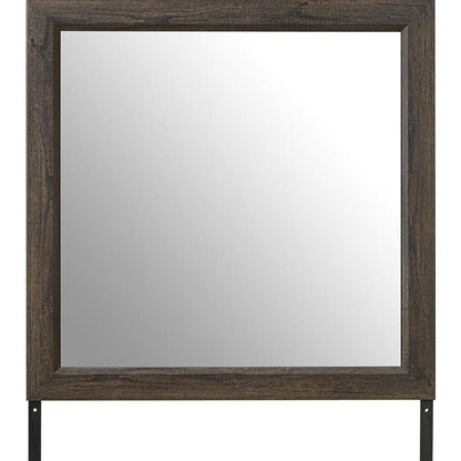 40" X 40" Dark Brown Wood Dresser Mount Framed HomeRoots