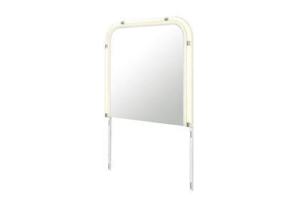 40" X 42" Beige Wood Lighted Dresser Mount Floating Framed HomeRoots