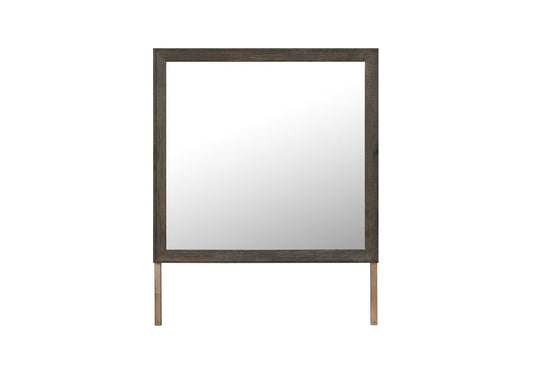 39" X 41" Dark Brown Wood Dresser Mount Framed