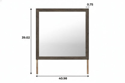 39" X 41" Dark Brown Wood Dresser Mount Framed HomeRoots