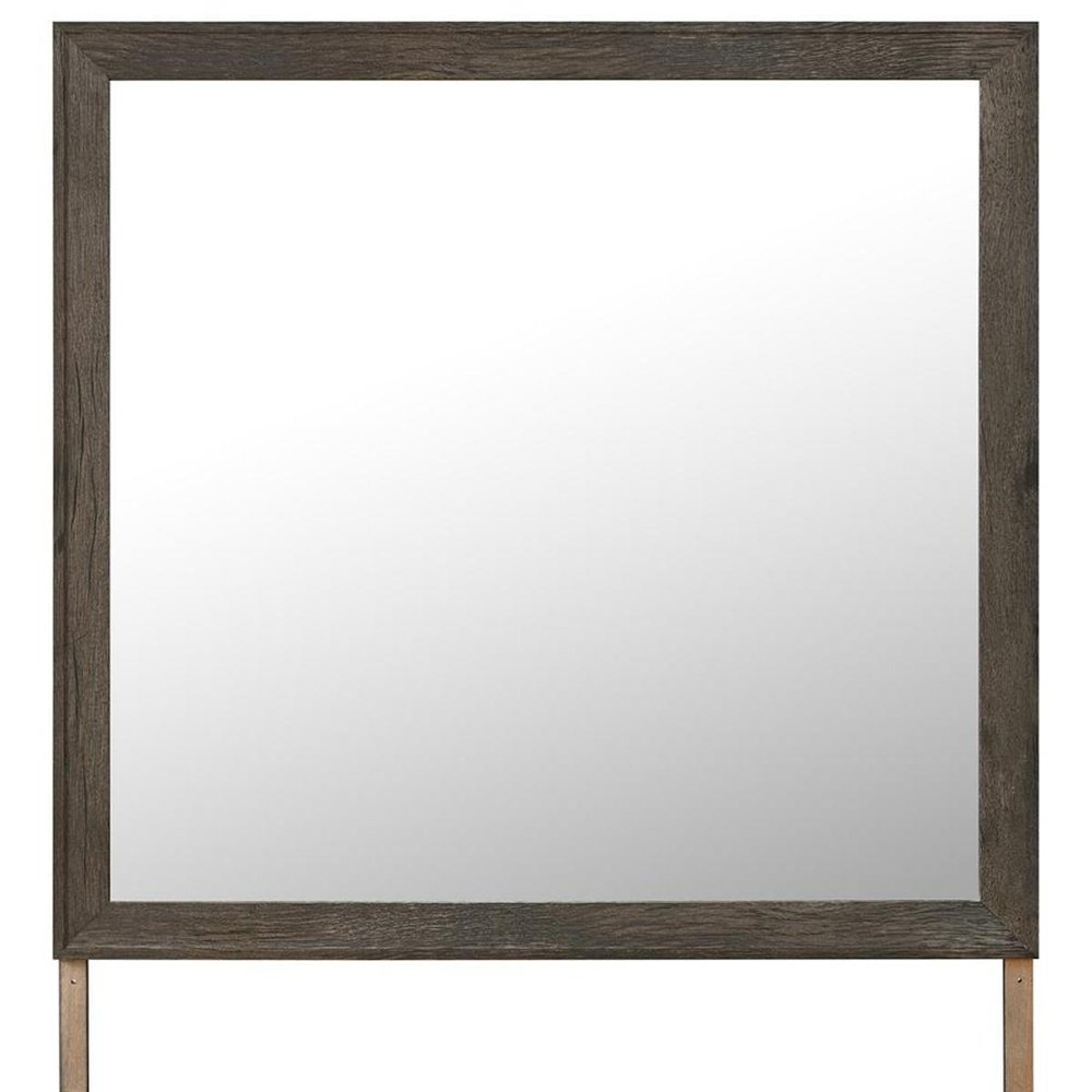 39" X 41" Dark Brown Wood Dresser Mount Framed — view 4