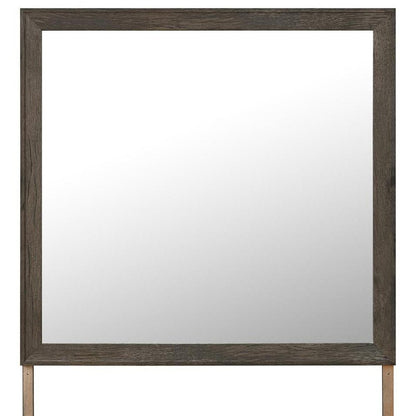 39" X 41" Dark Brown Wood Dresser Mount Framed HomeRoots