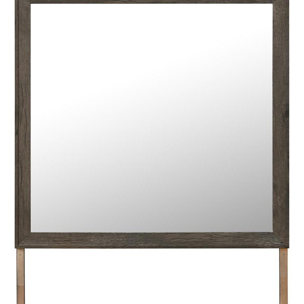 39" X 41" Dark Brown Wood Dresser Mount Framed — view 5