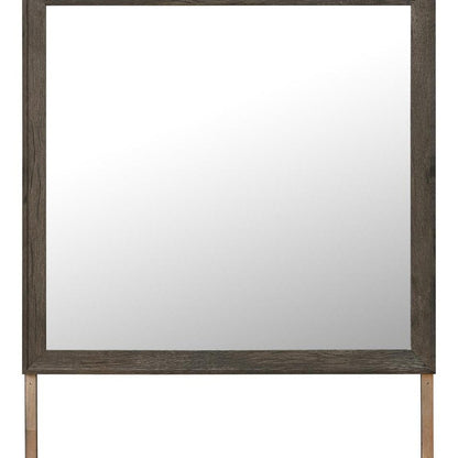 39" X 41" Dark Brown Wood Dresser Mount Framed HomeRoots