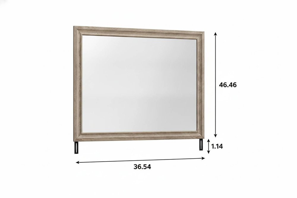46" X 37" Natural Wood Dresser Mount Framed — view 3