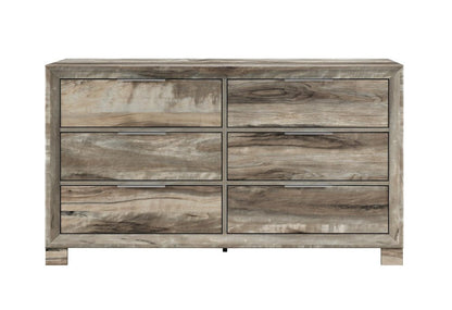 59" Brown Wood Six Drawer Double Dresser HomeRoots