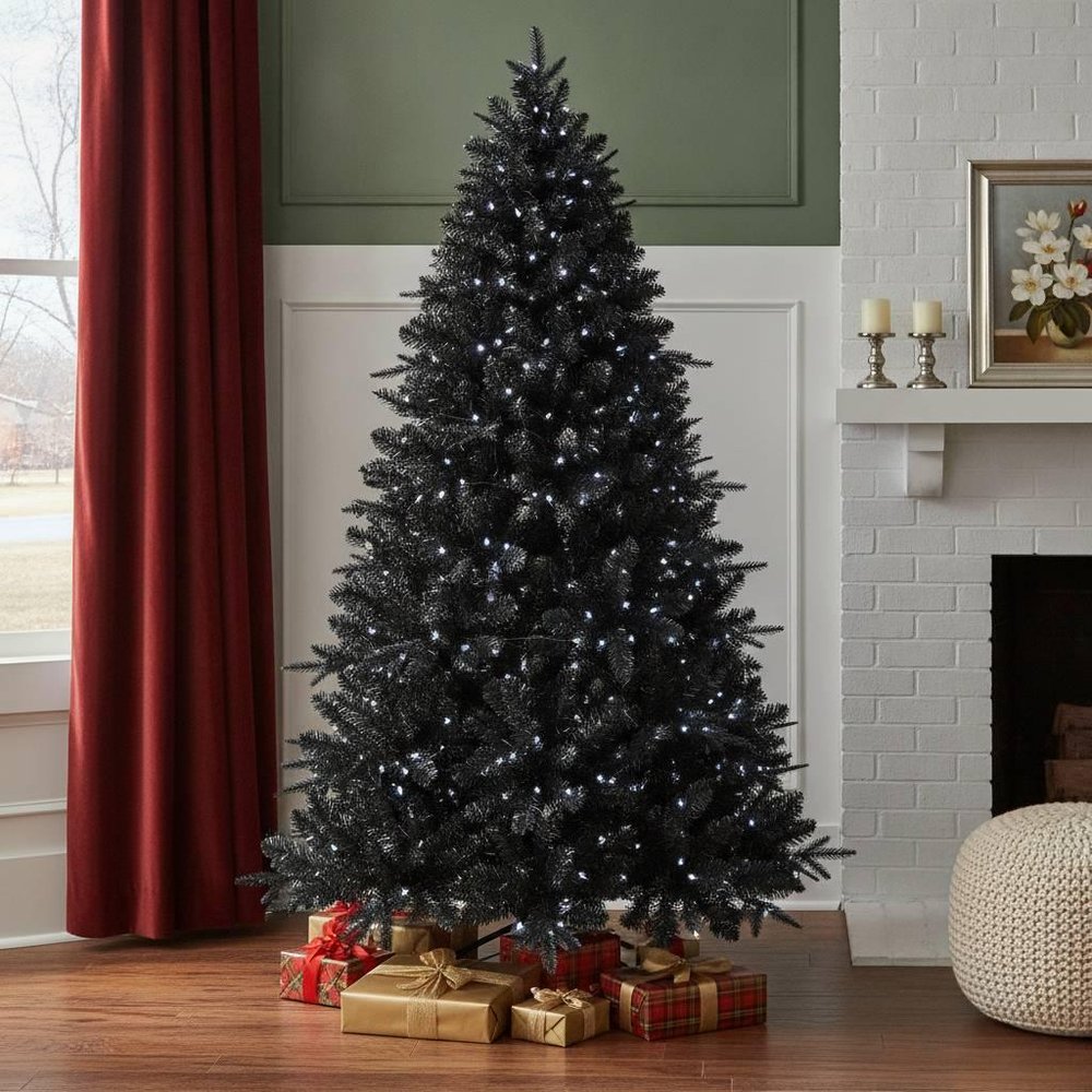 4' Black Full Fir Christmas Tree HomeRoots