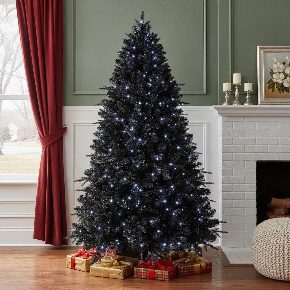 4' Black Full Fir Christmas Tree HomeRoots
