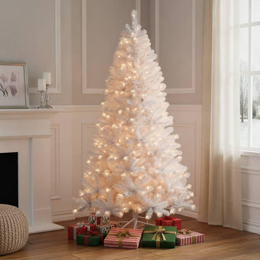 6' Snow Full Flocked Fir Christmas Tree HomeRoots