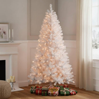 6' Snow Full Flocked Fir Christmas Tree HomeRoots
