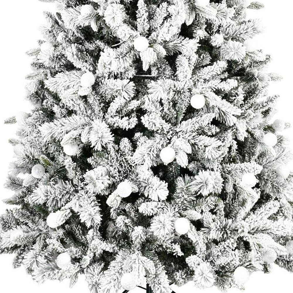 7.5' White Full Flocked Fir Christmas Tree HomeRoots
