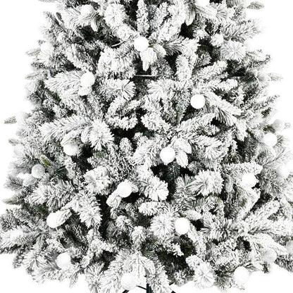 7.5' White Full Flocked Fir Christmas Tree HomeRoots