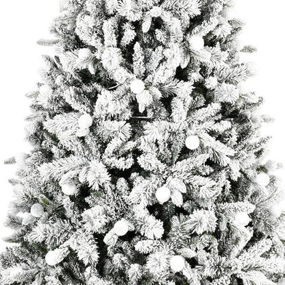 7.5' White Full Flocked Fir Christmas Tree HomeRoots