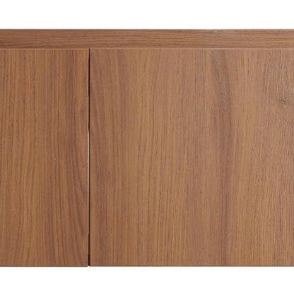 47" Brown Wood Floating Double Door Bathroom Vanity HomeRoots
