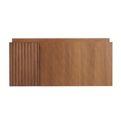 30" Brown Wood Floating Single Door Bathroom Vanity HomeRoots