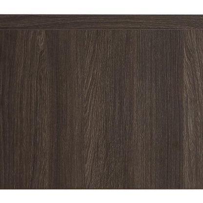 35" Brown Wood Floating Single Door Bathroom Vanity HomeRoots