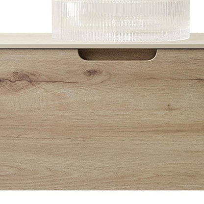30" Brown Wood Floating Bathroom Vanity With White Glass Sink HomeRoots
