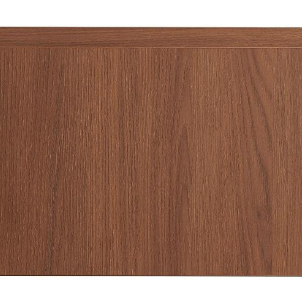 35" Brown Wood Floating Single Door Bathroom Vanity — view 4