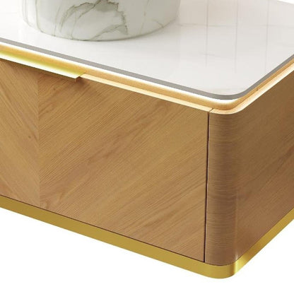 36" Brown Wood Floating Bathroom Vanity With White Ceramic Sink HomeRoots