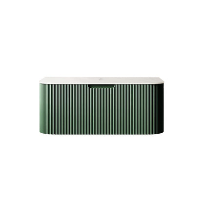 36" Green Wood Floating Bathroom Vanity HomeRoots