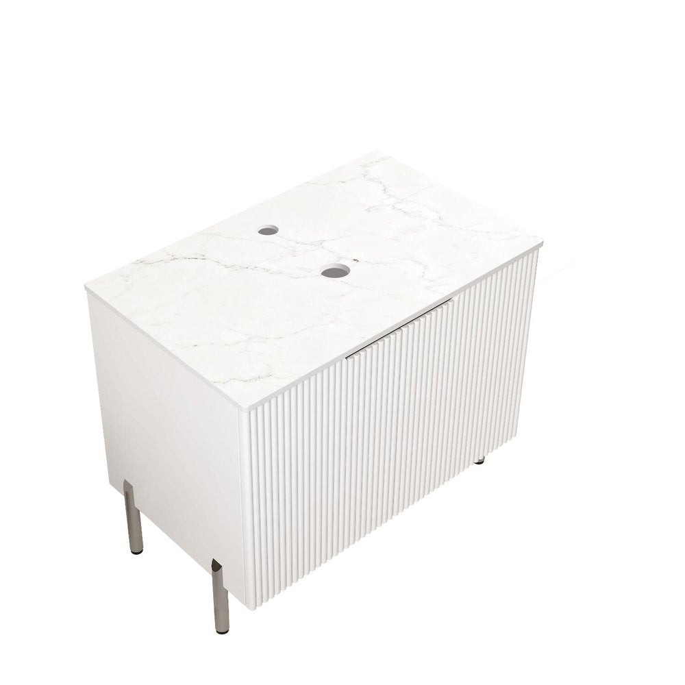 30" White Wood Double Door Bathroom Vanity HomeRoots