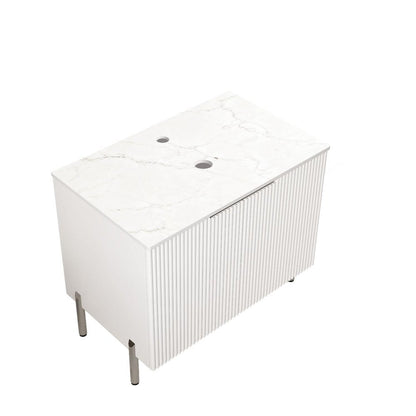 30" White Wood Double Door Bathroom Vanity HomeRoots