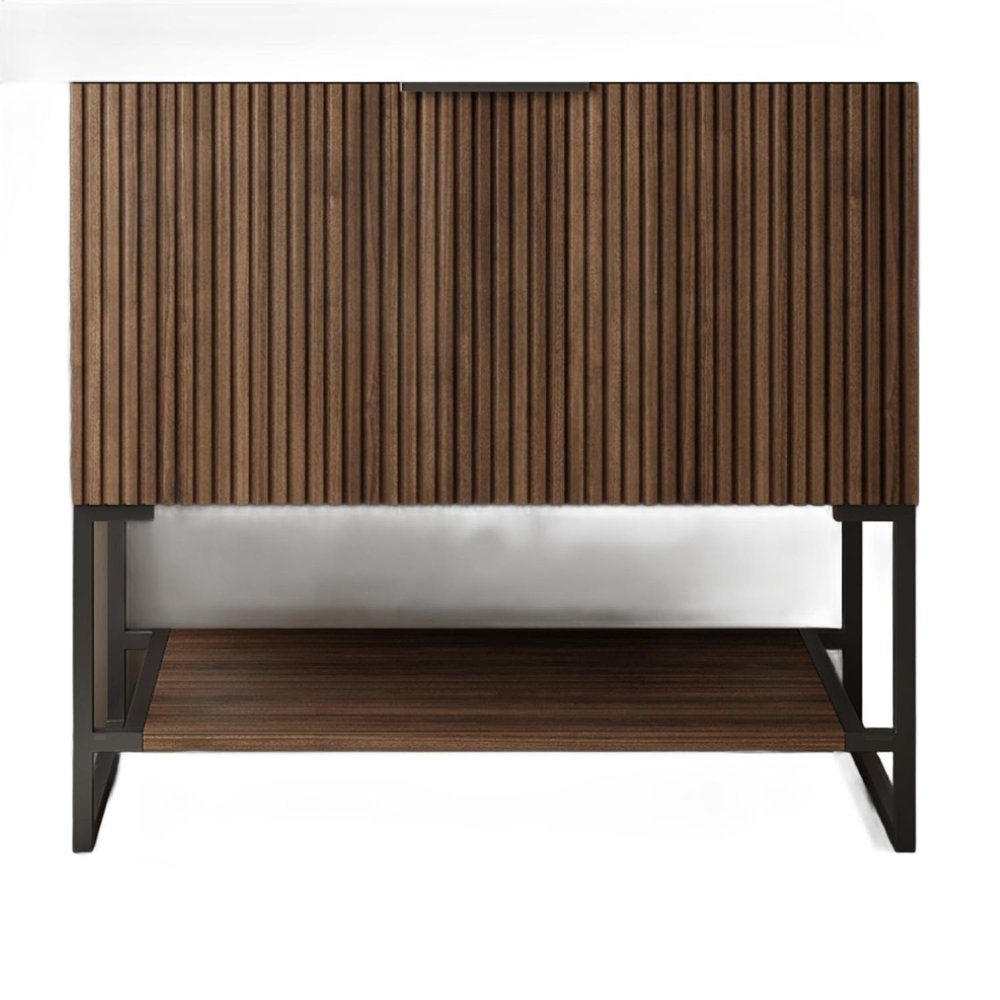 30" Brown Wood Bathroom Vanity