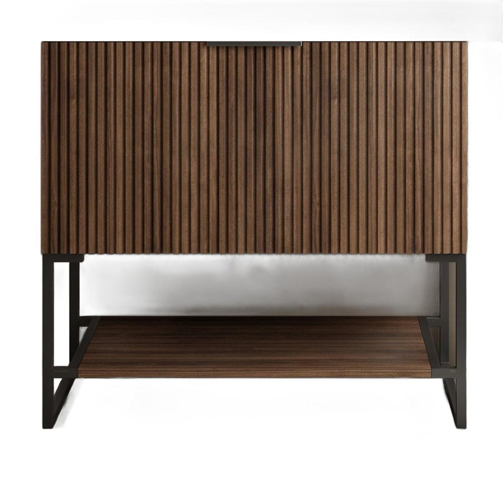 30" Brown Wood Bathroom Vanity