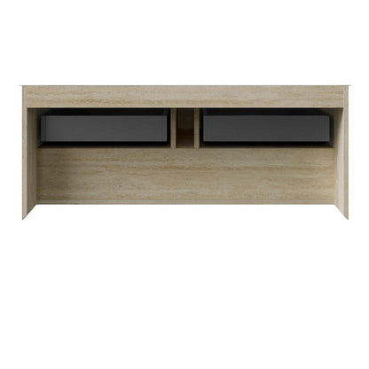 48" Brown Wood Floating Bathroom Vanity With Two Drawers HomeRoots