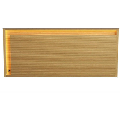 35" Brown Wood Floating Bathroom Vanity HomeRoots