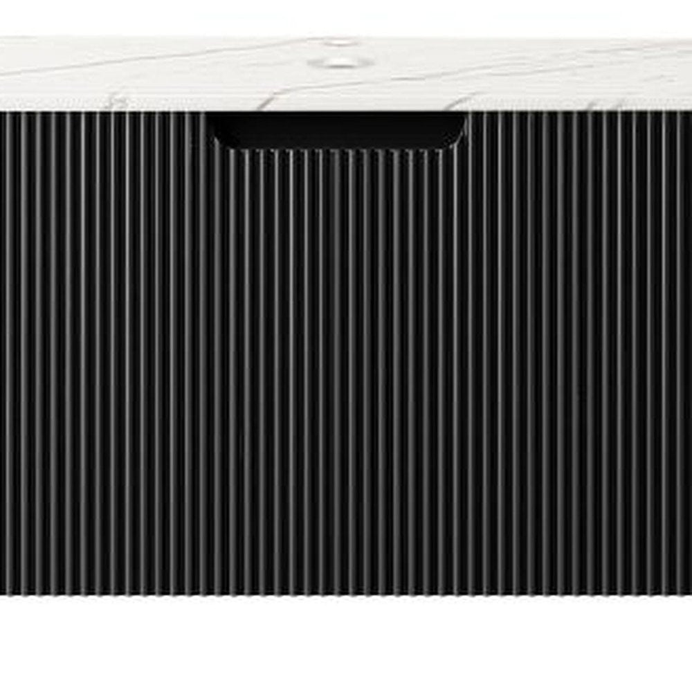 36" Brown Wood Floating Bathroom Vanity HomeRoots