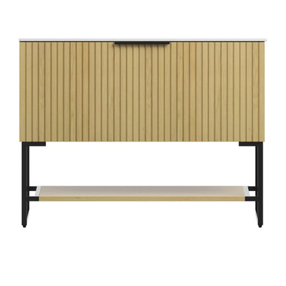 35" Brown Wood Bathroom Vanity HomeRoots