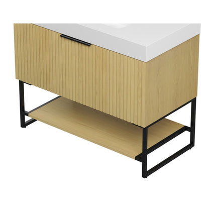 35" Brown Wood Bathroom Vanity HomeRoots