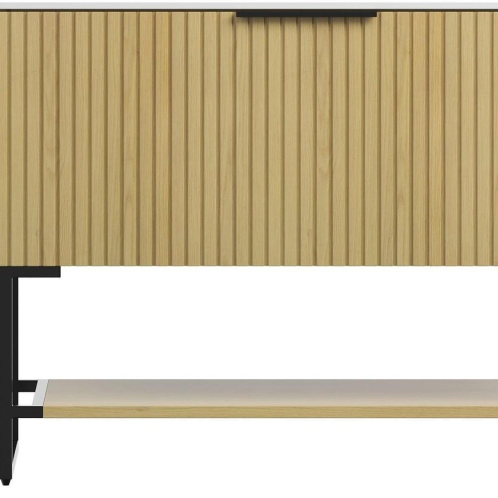 35" Brown Wood Bathroom Vanity — view 4