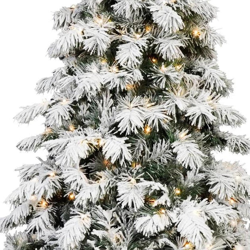 5' Snow Full Flocked Fir Christmas Tree HomeRoots