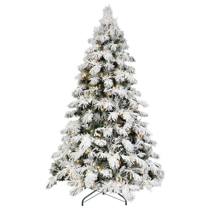 5' Snow Full Flocked Fir Christmas Tree HomeRoots