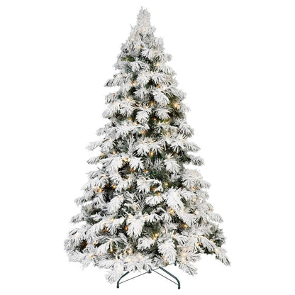 5' Snow Full Flocked Fir Christmas Tree HomeRoots