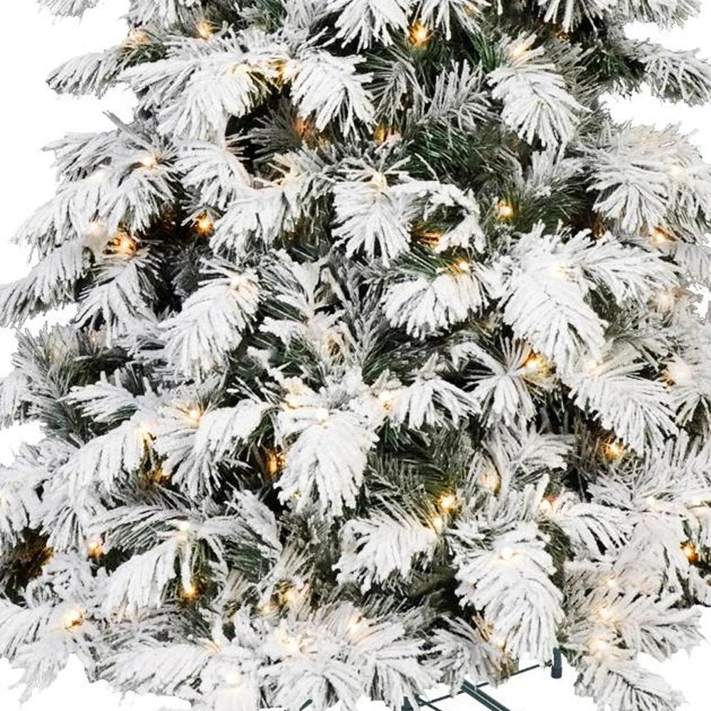 5' Snow Full Flocked Fir Christmas Tree HomeRoots