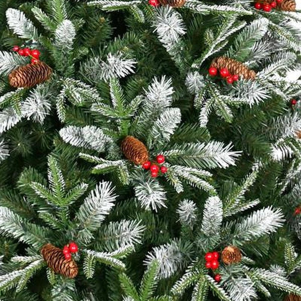 4' White Full Flocked Fir Christmas Tree With Decorations HomeRoots