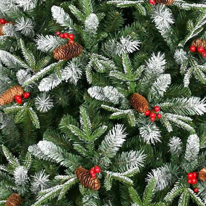 4' White Full Flocked Fir Christmas Tree With Decorations HomeRoots
