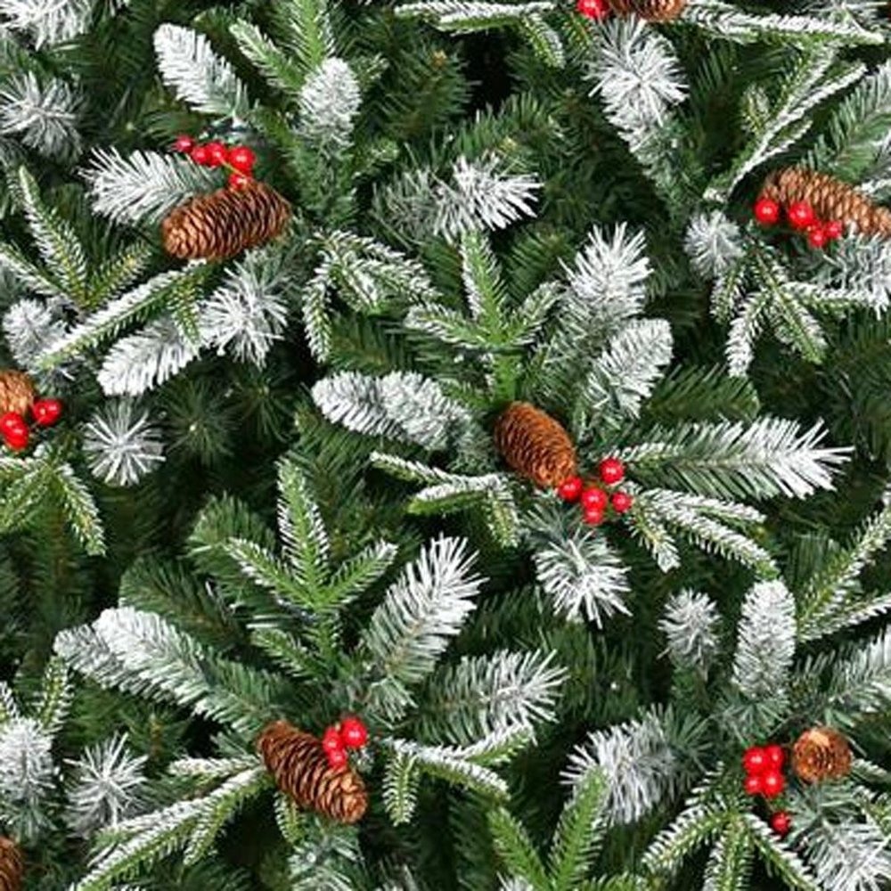 4' White Full Flocked Fir Christmas Tree With Decorations HomeRoots