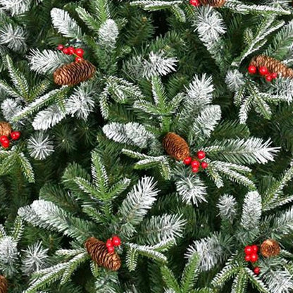 4' White Full Flocked Fir Christmas Tree With Decorations HomeRoots