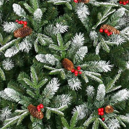 4' White Full Flocked Fir Christmas Tree With Decorations HomeRoots