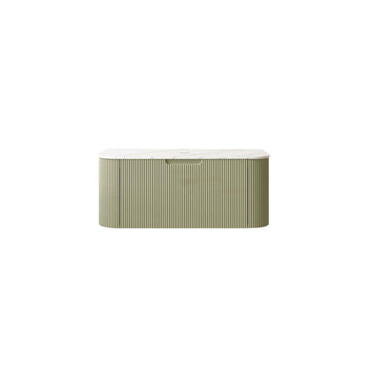 36" Green Wood Floating Bathroom Vanity HomeRoots