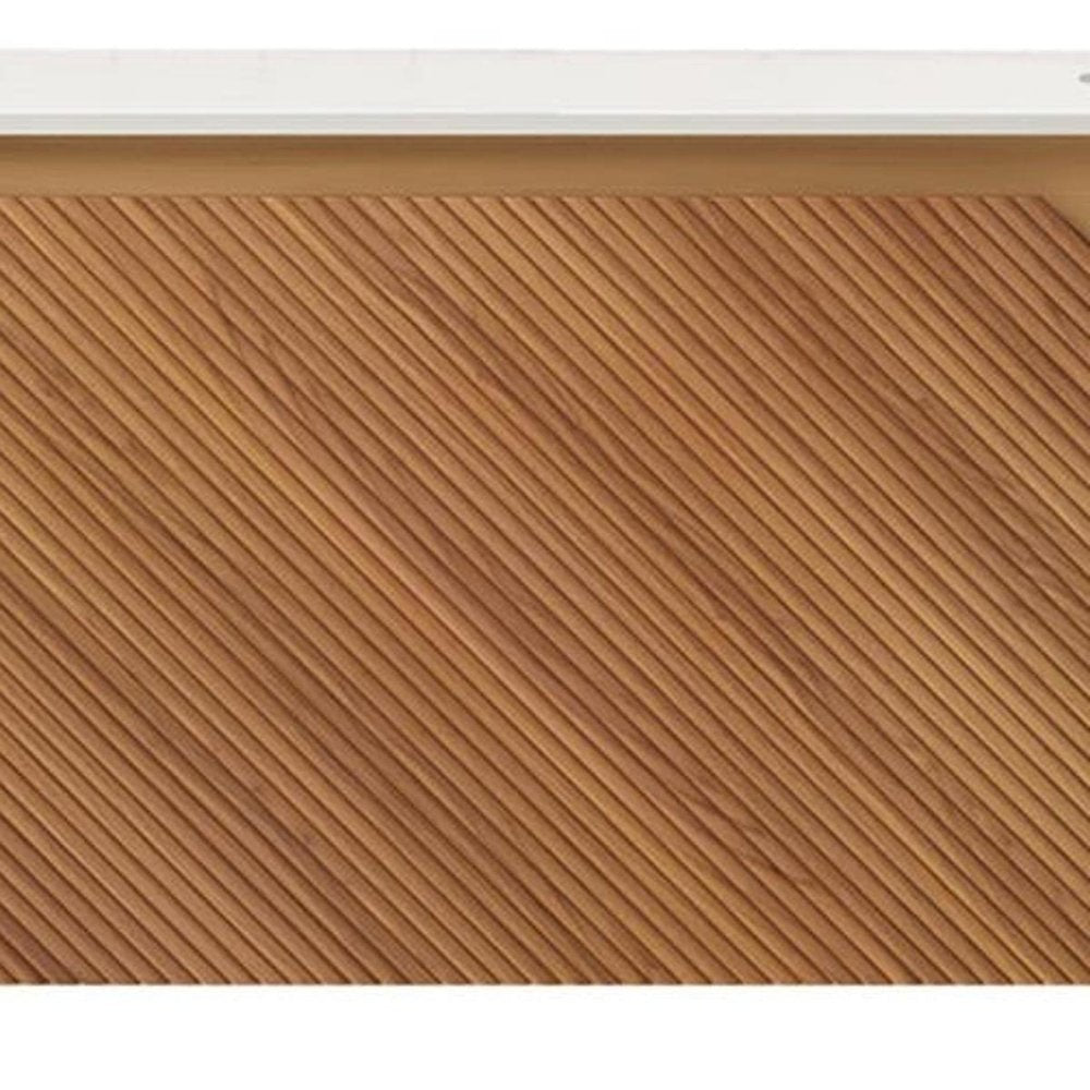 48" Brown Wood Floating Double Door Bathroom Vanity — view 5