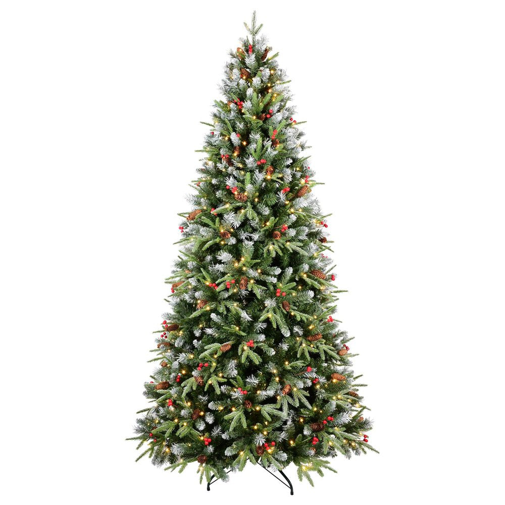 5' White Full Flocked Fir Christmas Tree With Decorations — view 9