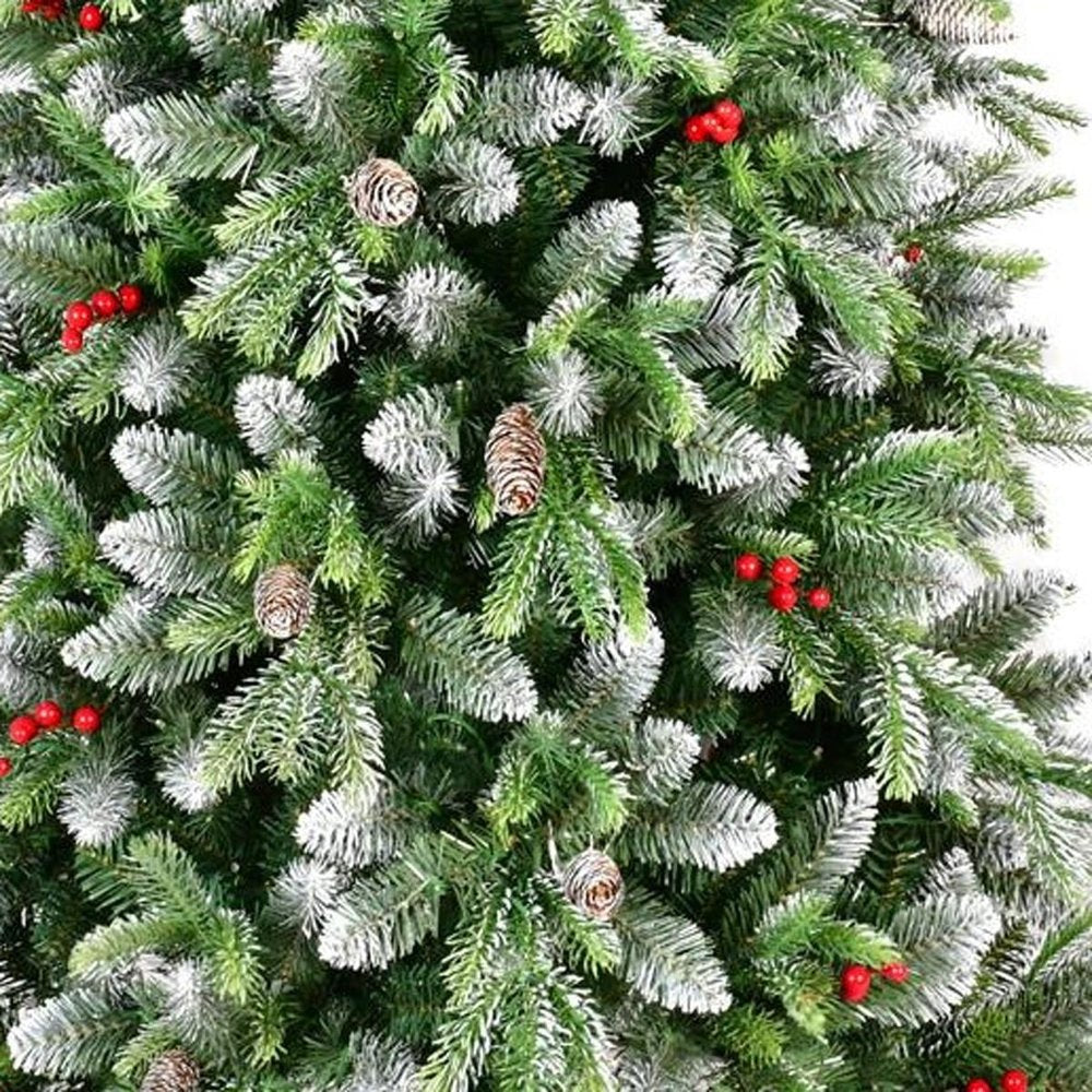 6' White Full Flocked Fir Christmas Tree HomeRoots