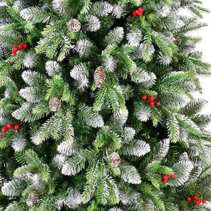 6' White Full Flocked Fir Christmas Tree HomeRoots