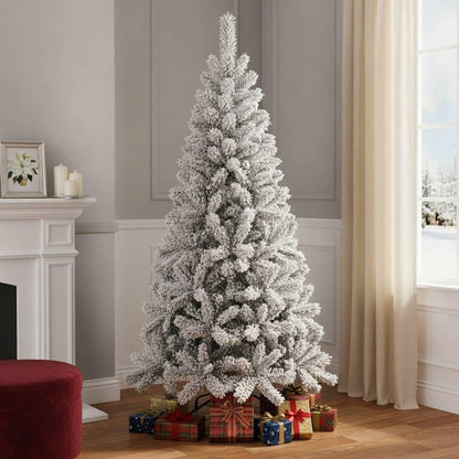 4' Snow Full Flocked Fir Christmas Tree HomeRoots