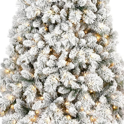 4' Snow Full Flocked Fir Christmas Tree HomeRoots